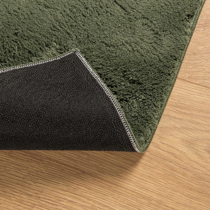 Teppich HUARTE Kurzflor Weich und Waschbar Waldgrün 160x160 cm - Pazzar.ch