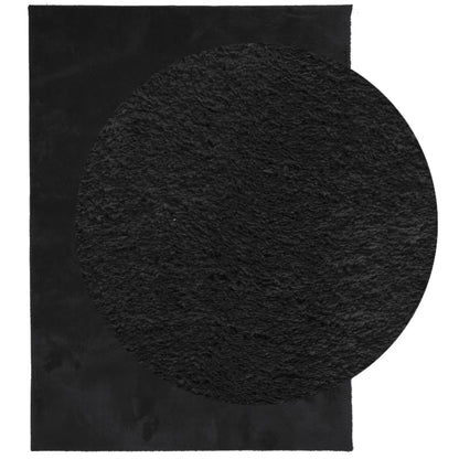 Teppich HUARTE Kurzflor Weich und Waschbar Schwarz 120x170 cm - Pazzar.ch
