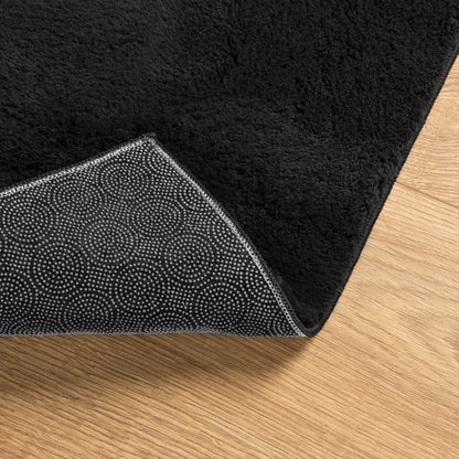 Teppich HUARTE Kurzflor Weich und Waschbar Schwarz 120x170 cm - Pazzar.ch