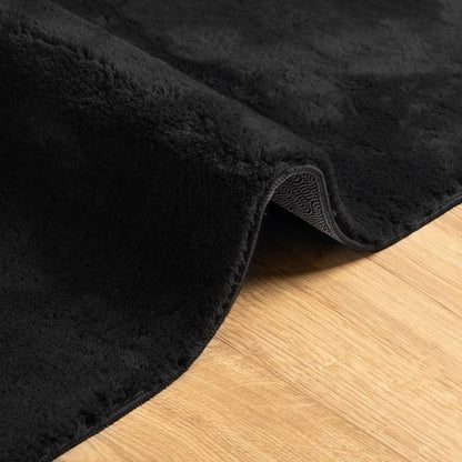 Teppich HUARTE Kurzflor Weich und Waschbar Schwarz 120x170 cm - Pazzar.ch