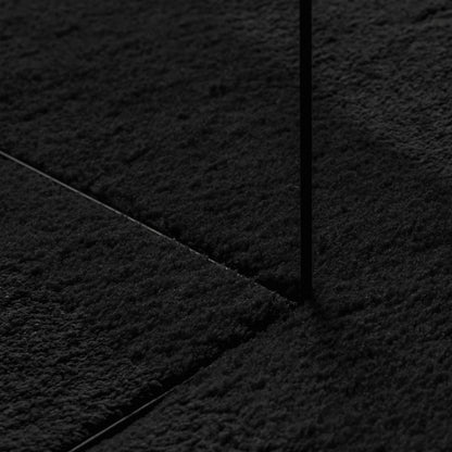 Teppich HUARTE Kurzflor Weich und Waschbar Schwarz 140x200 cm - Pazzar.ch
