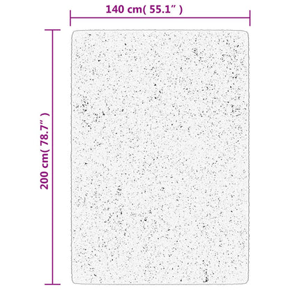 Teppich HUARTE Kurzflor Weich und Waschbar Schwarz 140x200 cm - Pazzar.ch