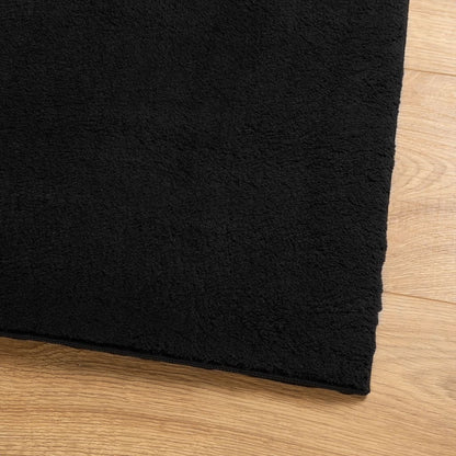 Teppich HUARTE Kurzflor Weich und Waschbar Schwarz 160x230 cm - Pazzar.ch