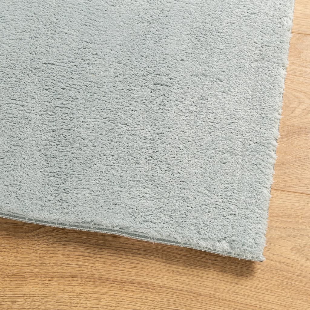 Teppich HUARTE Kurzflor Weich und Waschbar Blau 80x200 cm - Pazzar.ch