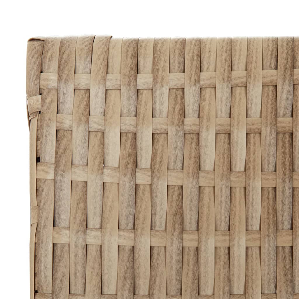 Paravent 5-tlg. Beige Poly Rattan - Pazzar.ch