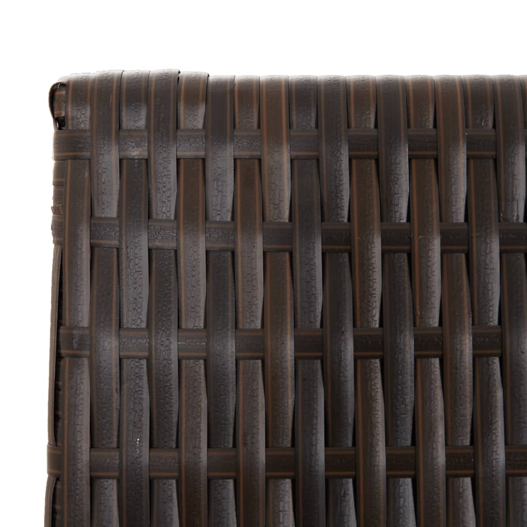Paravent 6-tlg. Braun Poly Rattan - Pazzar.ch