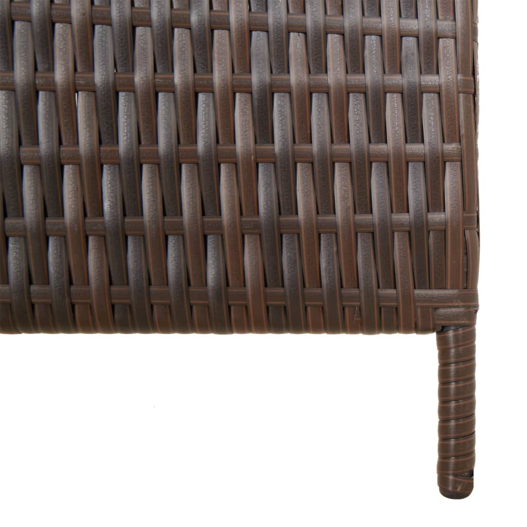 Paravent 6-tlg. Braun Poly Rattan - Pazzar.ch