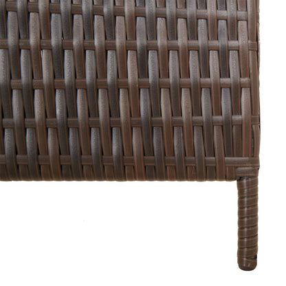 Paravent 6-tlg. Braun Poly Rattan - Pazzar.ch