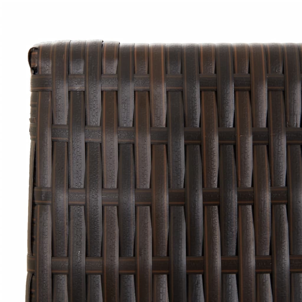 Paravent 4-tlg. Braun Poly Rattan - Pazzar.ch