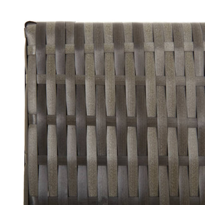 Paravent 5-tlg. Grau Poly Rattan - Pazzar.ch