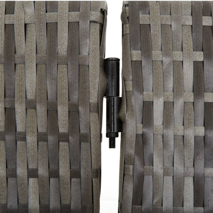 Paravent 5-tlg. Grau Poly Rattan - Pazzar.ch