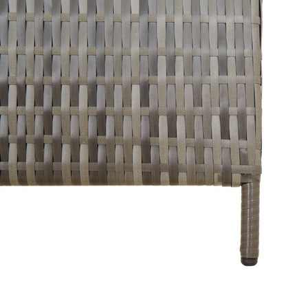 Paravent 6-tlg. Grau Poly Rattan - Pazzar.ch