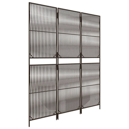 Paravent 3-tlg. Braun Poly Rattan - Pazzar.ch
