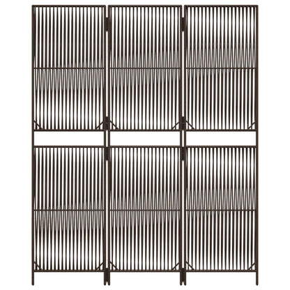 Paravent 3-tlg. Braun Poly Rattan - Pazzar.ch