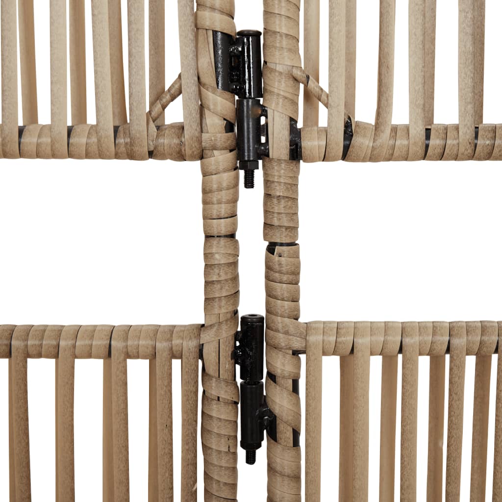 Paravent 4-tlg. Beige Poly Rattan - Pazzar.ch