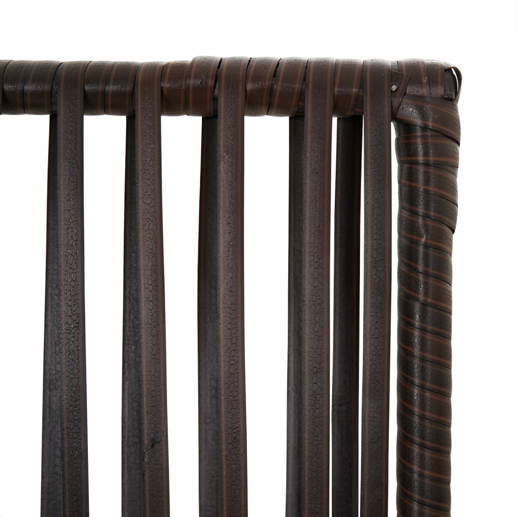 Paravent 6-tlg. Braun Poly Rattan - Pazzar.ch