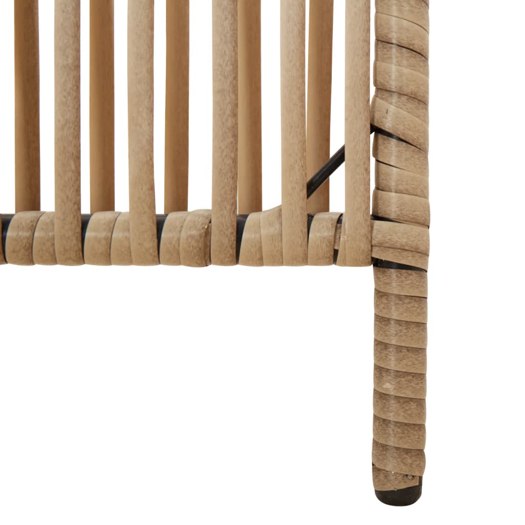 Paravent 6-tlg. Beige Poly Rattan - Pazzar.ch