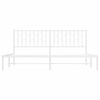 Bettgestell mit Kopfteil Metall Weiß 183x213 cm - Pazzar.ch