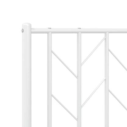 Bettgestell mit Kopf- und Fußteil Metall Weiß 80x200 cm - Pazzar.ch