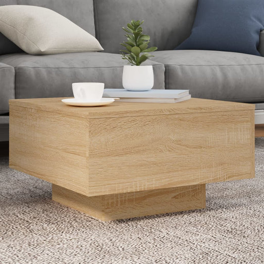 Couchtisch Sonoma-Eiche 55x55x31 cm Holzwerkstoff - Pazzar.ch