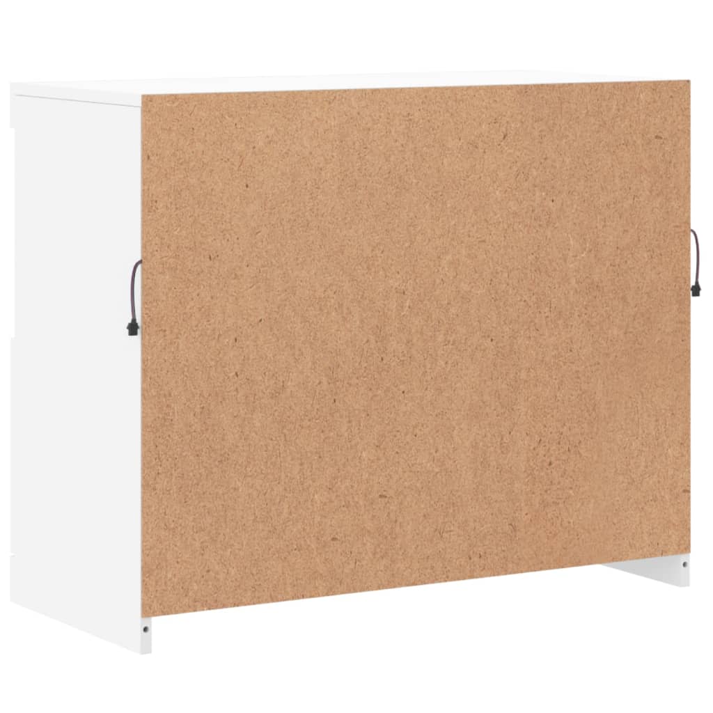 Sideboard mit LED-Leuchten Weiß 81x37x67 cm - Pazzar.ch