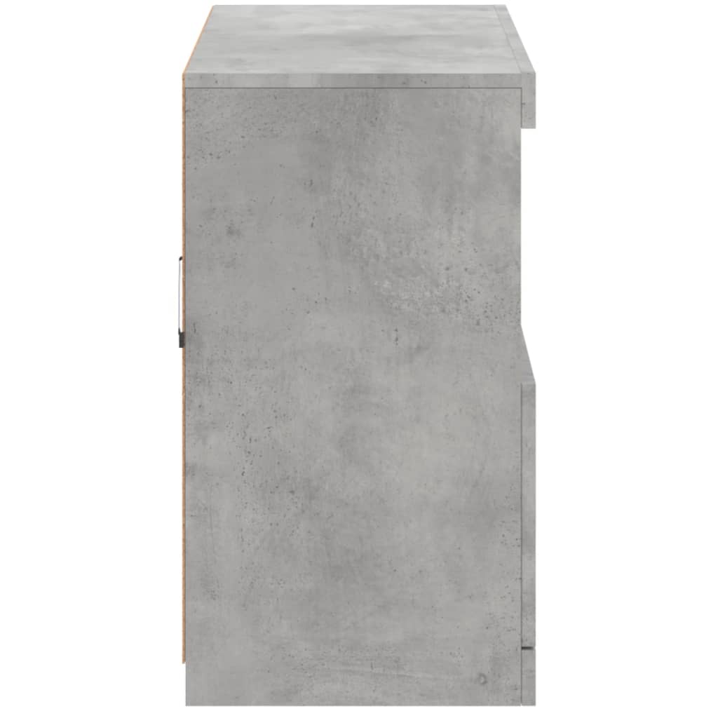 Sideboard mit LED-Leuchten Betongrau 81x37x67 cm - Pazzar.ch