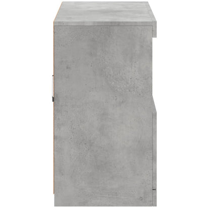 Sideboard mit LED-Leuchten Betongrau 81x37x67 cm - Pazzar.ch