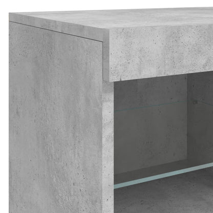 Sideboard mit LED-Leuchten Betongrau 81x37x67 cm - Pazzar.ch