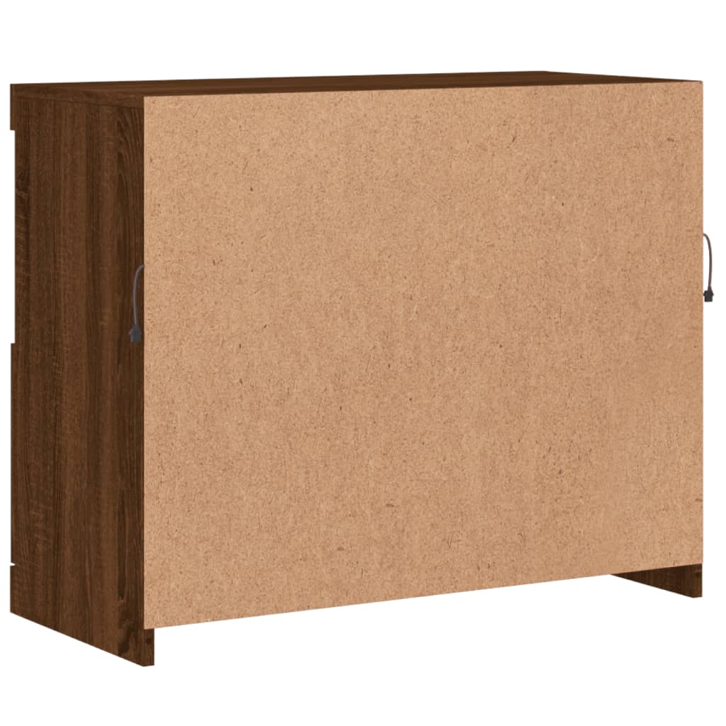 Sideboard mit LED-Leuchten Braun Eichen-Optik 81x37x67 cm - Pazzar.ch