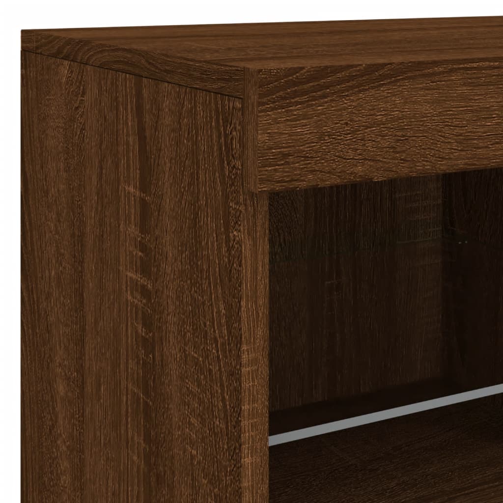 Sideboard mit LED-Leuchten Braun Eichen-Optik 81x37x67 cm - Pazzar.ch
