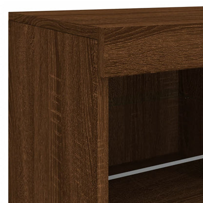 Sideboard mit LED-Leuchten Braun Eichen-Optik 81x37x67 cm - Pazzar.ch