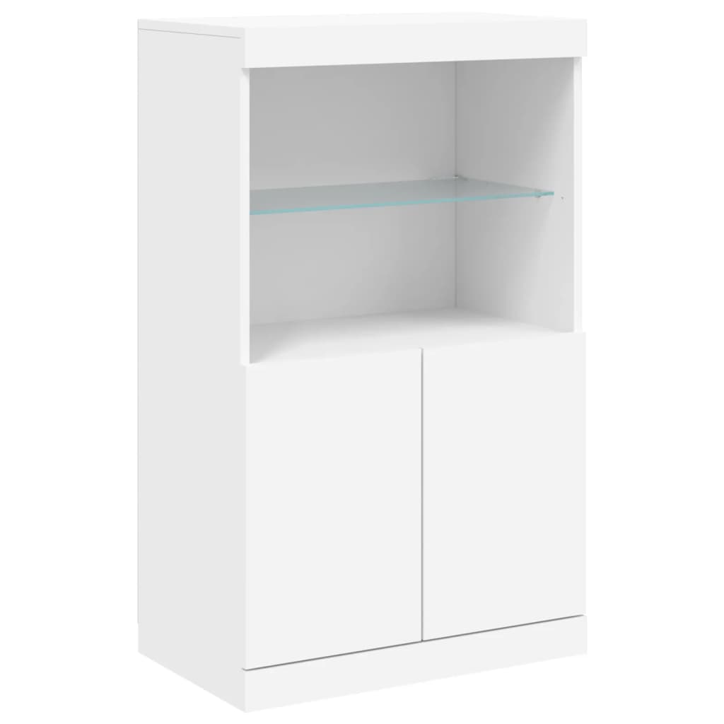 Sideboard mit LED-Leuchten Weiß 60,5x37x100 cm - Pazzar.ch