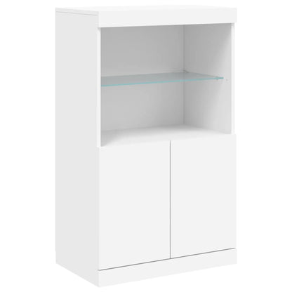 Sideboard mit LED-Leuchten Weiß 60,5x37x100 cm - Pazzar.ch