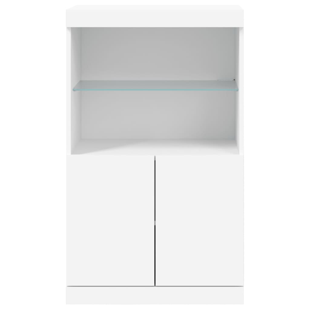 Sideboard mit LED-Leuchten Weiß 60,5x37x100 cm - Pazzar.ch