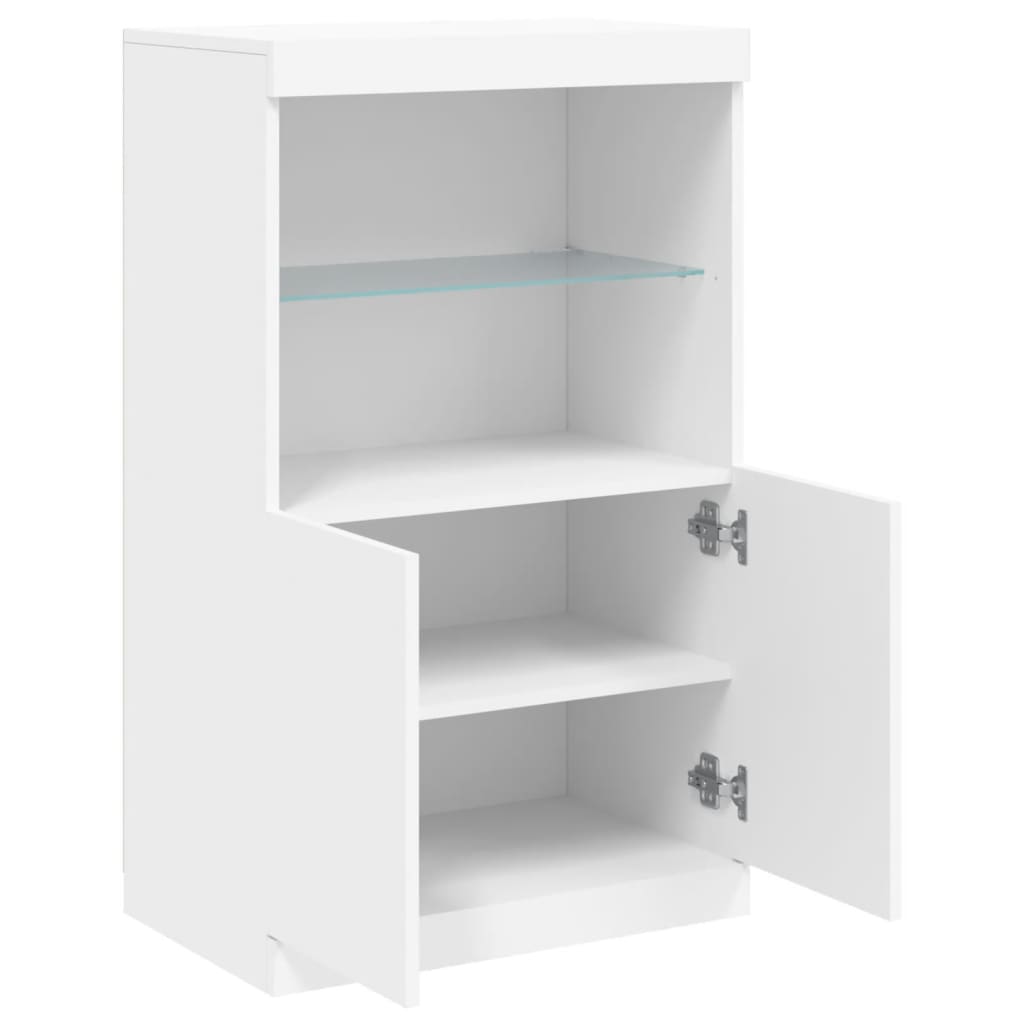 Sideboard mit LED-Leuchten Weiß 60,5x37x100 cm - Pazzar.ch