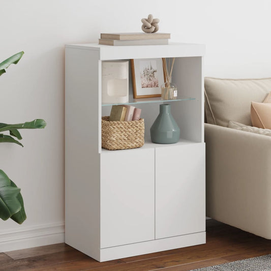 Sideboard mit LED-Leuchten Weiß 60,5x37x100 cm - Pazzar.ch