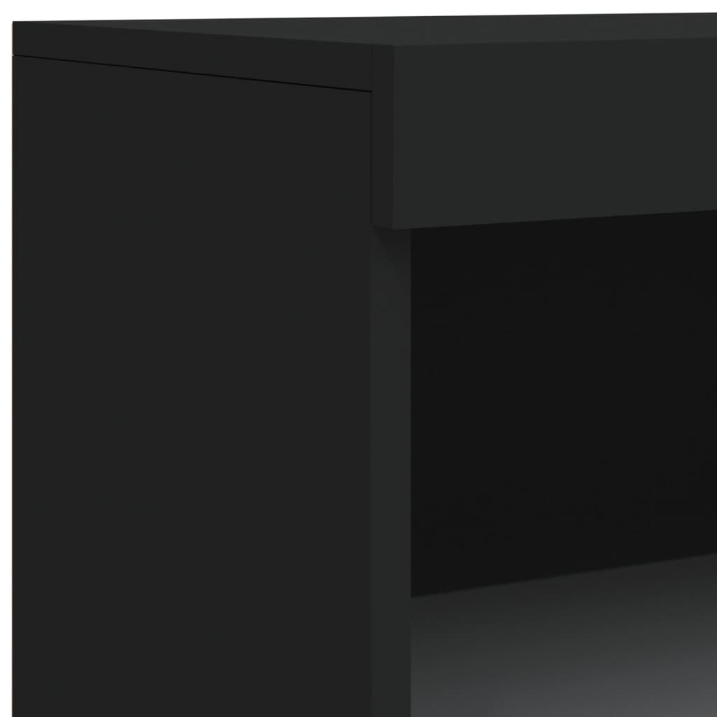Sideboard mit LED-Leuchten Schwarz 60,5x37x100 cm - Pazzar.ch
