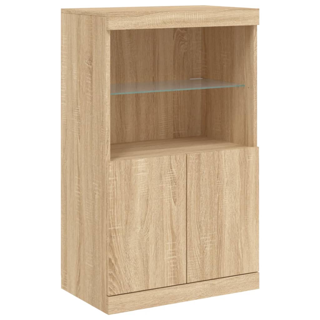 Sideboard mit LED-Leuchten Sonoma-Eiche 60,5x37x100 cm - Pazzar.ch