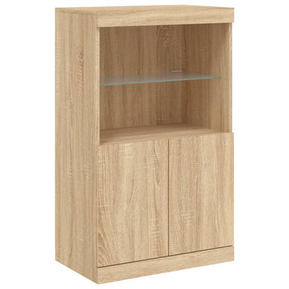 Sideboard mit LED-Leuchten Sonoma-Eiche 60,5x37x100 cm - Pazzar.ch
