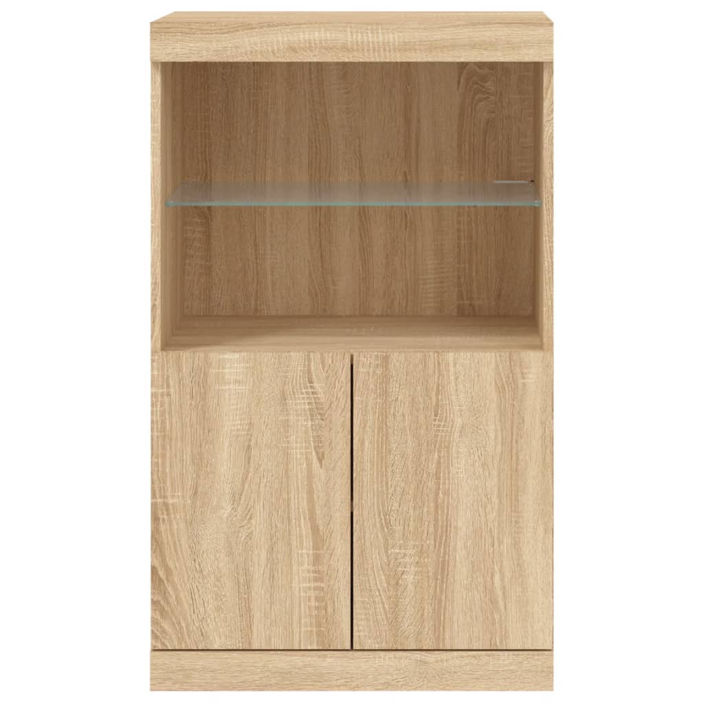 Sideboard mit LED-Leuchten Sonoma-Eiche 60,5x37x100 cm - Pazzar.ch