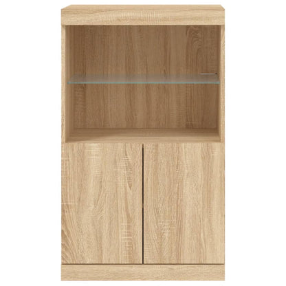 Sideboard mit LED-Leuchten Sonoma-Eiche 60,5x37x100 cm - Pazzar.ch