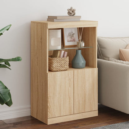 Sideboard mit LED-Leuchten Sonoma-Eiche 60,5x37x100 cm - Pazzar.ch