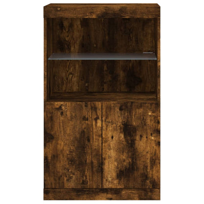 Sideboard mit LED-Leuchten Räuchereiche 60,5x37x100 cm - Pazzar.ch