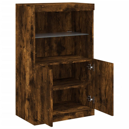 Sideboard mit LED-Leuchten Räuchereiche 60,5x37x100 cm - Pazzar.ch