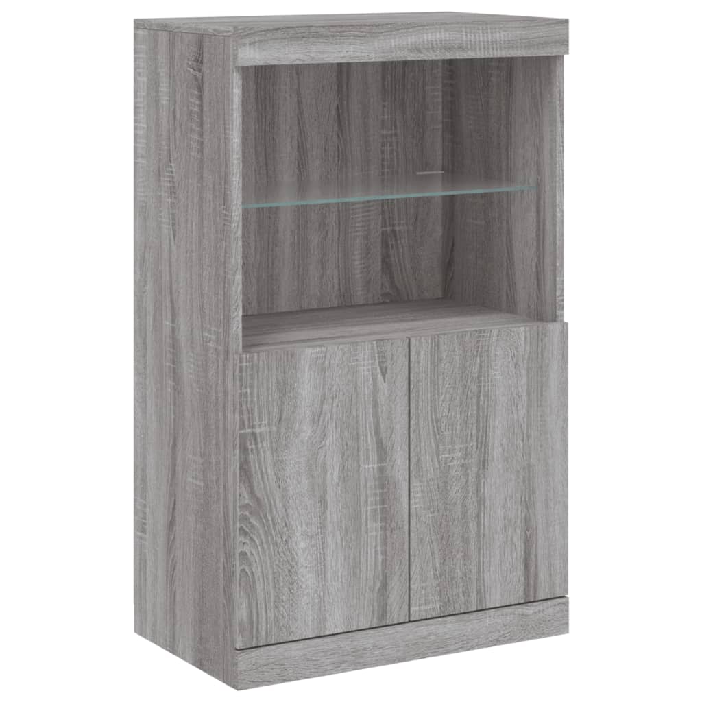 Sideboard mit LED-Leuchten Grau Sonoma 60,5x37x100 cm - Pazzar.ch