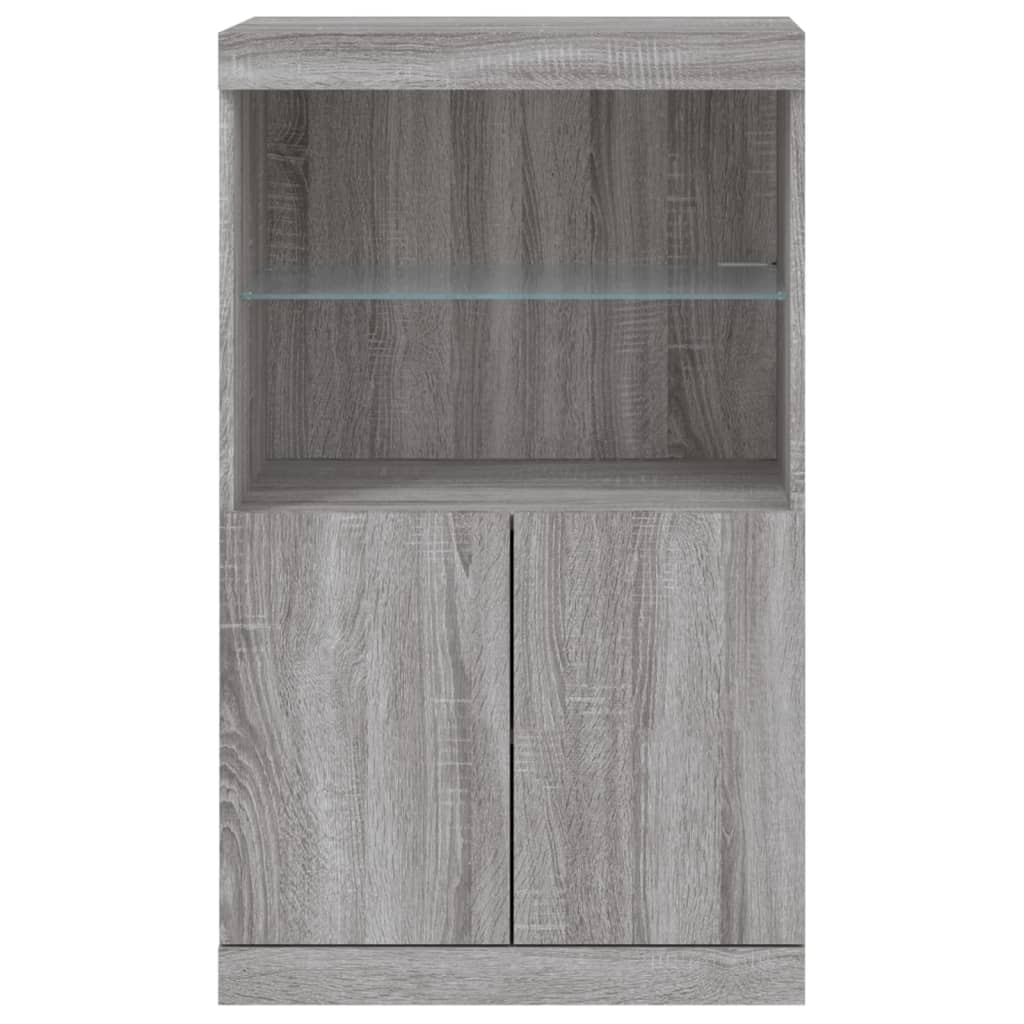 Sideboard mit LED-Leuchten Grau Sonoma 60,5x37x100 cm - Pazzar.ch