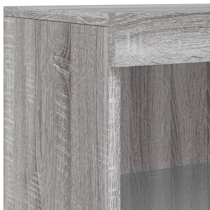 Sideboard mit LED-Leuchten Grau Sonoma 60,5x37x100 cm - Pazzar.ch