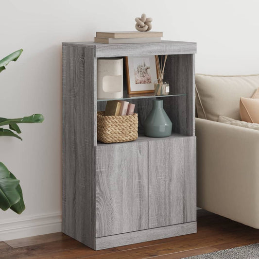 Sideboard mit LED-Leuchten Grau Sonoma 60,5x37x100 cm - Pazzar.ch