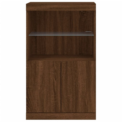 Sideboard mit LED-Leuchten Braun Eichen-Optik 60,5x37x100 cm - Pazzar.ch