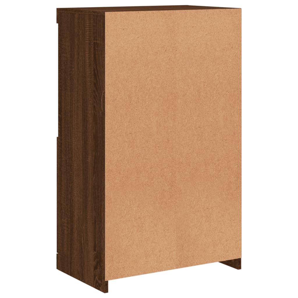 Sideboard mit LED-Leuchten Braun Eichen-Optik 60,5x37x100 cm - Pazzar.ch